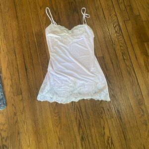 Pink with white lace, Victoria’s Secret nighty